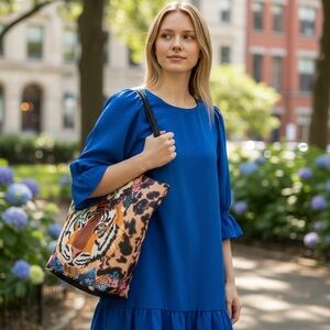 DKNY Vibrant blue dress-EUC